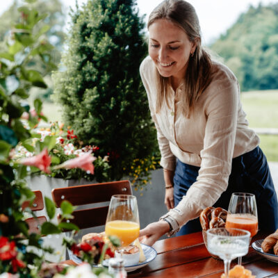 Frühstück auf der Sonnenterrasse