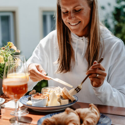 Frühstück auf der Sonnenterrasse