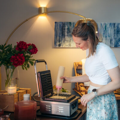 Waffelstation am Frühstücksbuffet